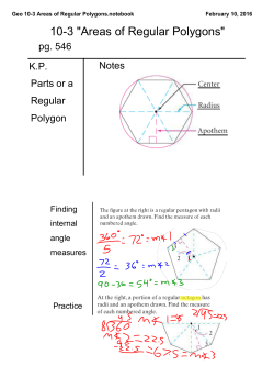 Geo 10-3 Areas of Regular Polygons.notebook