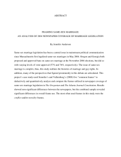 Framing Same-Sex Marriage - OhioLINK Electronic Theses and