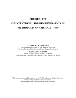 the reality of intentional job discrimination in
