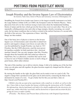 Joseph Priestley and the Inverse Square Law of Electrostatics