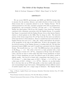 The Orbit of the Orphan Stream