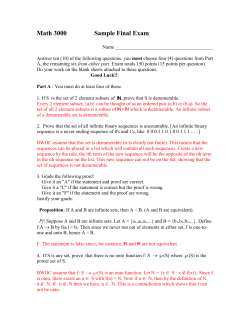 Math 3000 Sample Final Exam