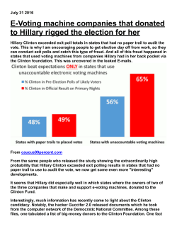 E-Voting machine companies that donated to Hillary rigged the