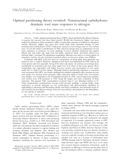 Optimal partitioning theory revisited: Nonstructural carbohydrates