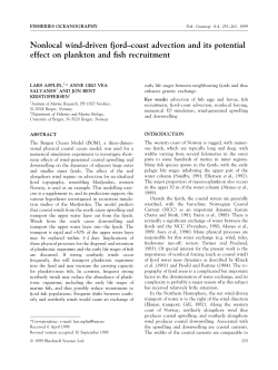 Nonlocal wind-driven fjord&plusmn;coast advection and its potential effect