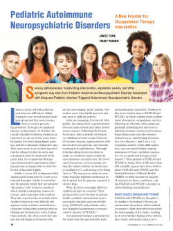 Pediatric Autoimmune Neuropsychiatric Disorders