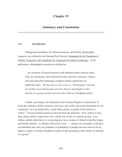 Chapter 15 Summary and Conclusions