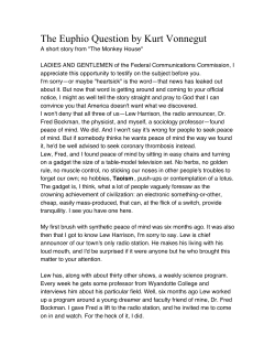 The Euphio Question by Kurt Vonnegut