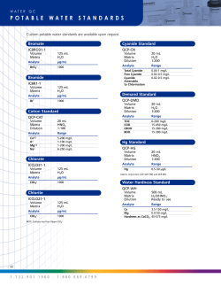 potable water standards