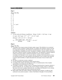 Unit 8 REVIEW - County Central High School