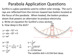 Parabola Application Questions