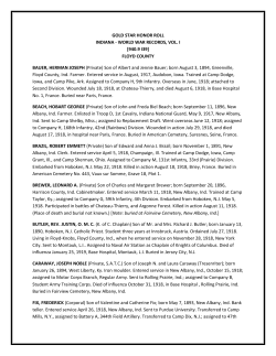 GOLD STAR HONOR ROLL INDIANA