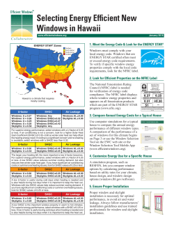 Selecting Energy Efficient New Windows in Hawaii