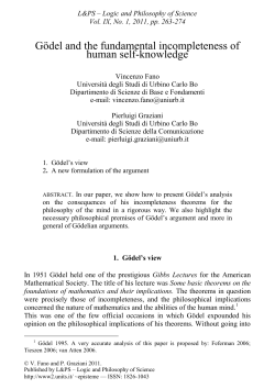 Gödel and the fundamental incompleteness of human self