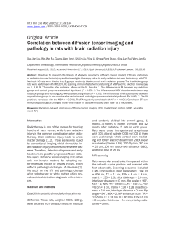 Correlation between diffusion tensor imaging and pathology in rats