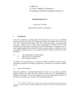 Embedding Imperatives