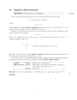 41 Implicit differentiation