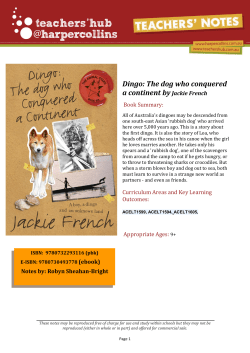 Dingo: The dog who conquered a continent byJackie French