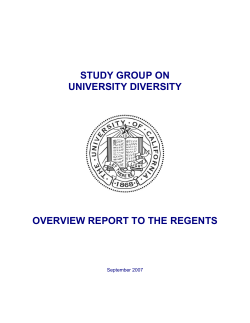 study group on university diversity overview report to the regents