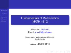 MATH 1510 - Lili Shen