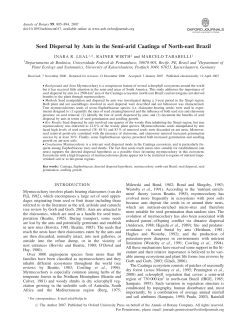 Seed Dispersal by Ants in the Semi-arid Caatinga