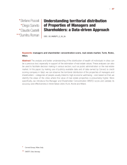Understanding territorial distribution of Properties of Managers and