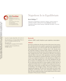 Napoleon Is in Equilibrium - Rob Phillips Group