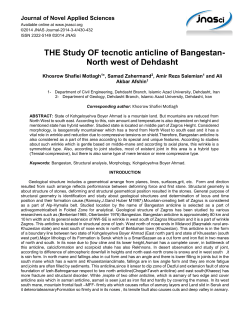 THE Study OF tecnotic anticline of Bangestan