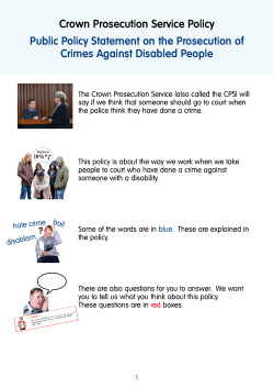 Easy Read version of the Consultation on the CPS Policy on