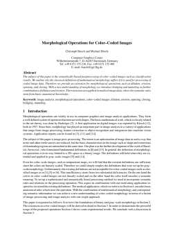 Morphological Operations for Color&ndash;Coded Images