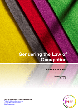 Gendering the Law of Occupation