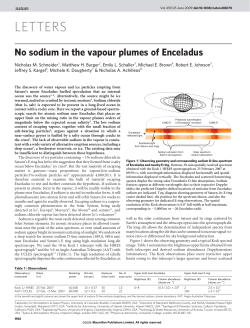 No sodium in the vapour plumes of Enceladus - ITS