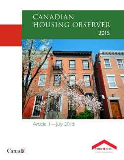 Canadian Housing Observer