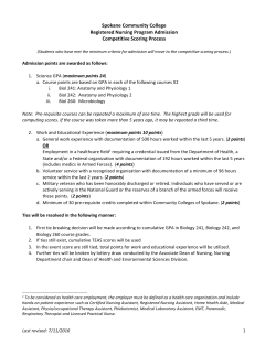 Competitive scoring process - Spokane Community College!