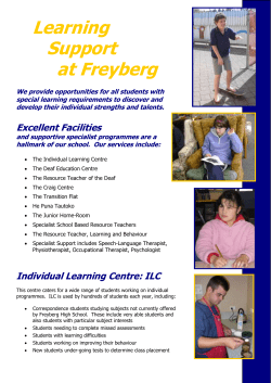 Learning Support Brochure
