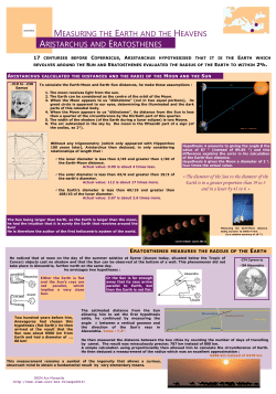 aristarchus and eratosthenes measuring the earth and the heavens