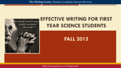 EffectiveWritingFirstYearSciStudentsFall2015
