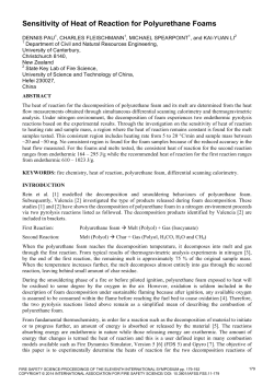 Sensitivity of Heat of Reaction for Polyurethane Foams