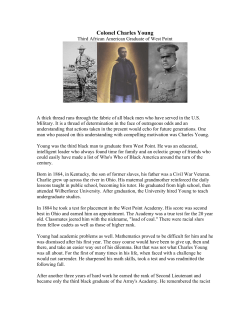 Colonel Charles Young Third African American Graduate