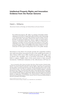 Intellectual Property Rights and Innovation