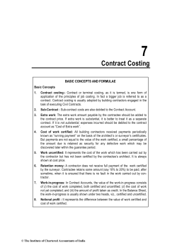 Contract Costing - ICAI Knowledge Gateway