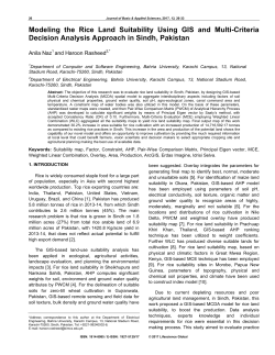 Modeling the Rice Land Suitability Using GIS and Multi