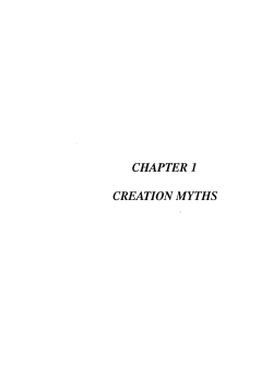 CHAPTER I CREATION MYTHS