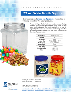 72 oz. Wide Mouth Square