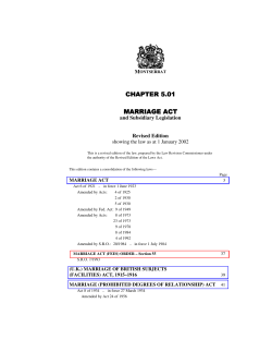 chapter 5.01 marriage act