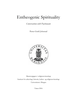 Entheogenic Spirituality - (BORA)