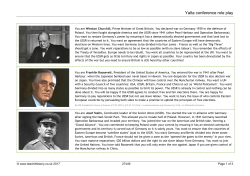 Yalta conference role play