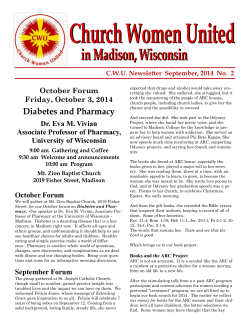 September, 2014 - Church Women United