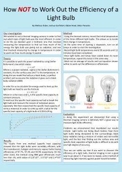 How not to work out the efficiency of a light bulb