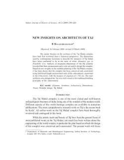 New Insights On Architects Of Taj